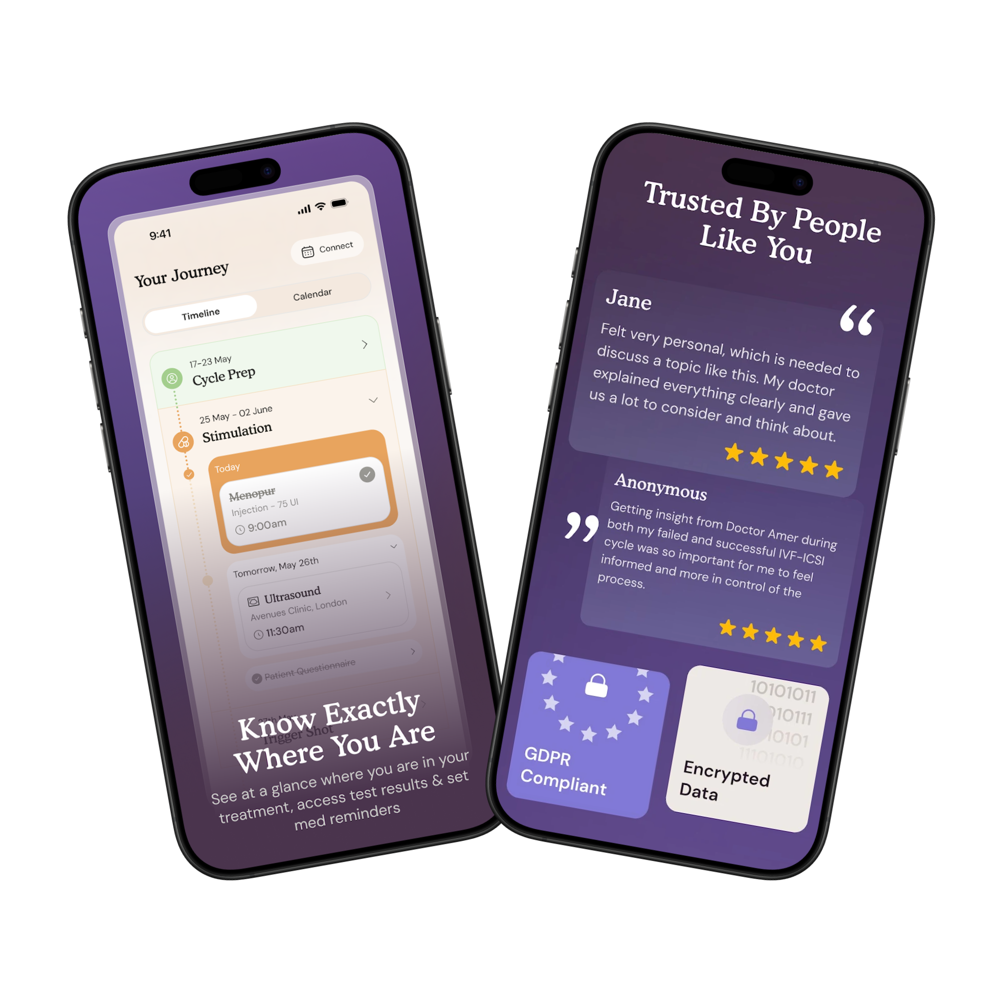 Ovom Care - Mobile app mockup